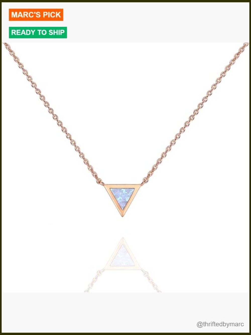 14K Gold Plated Opal Pendant Necklace Dainty Choker